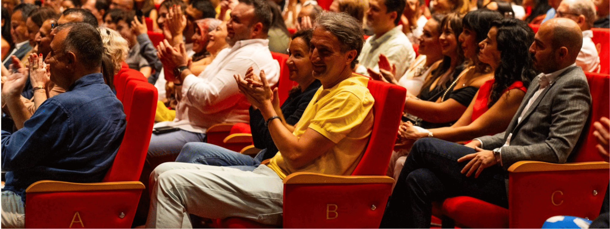 Auditorium seating with audience